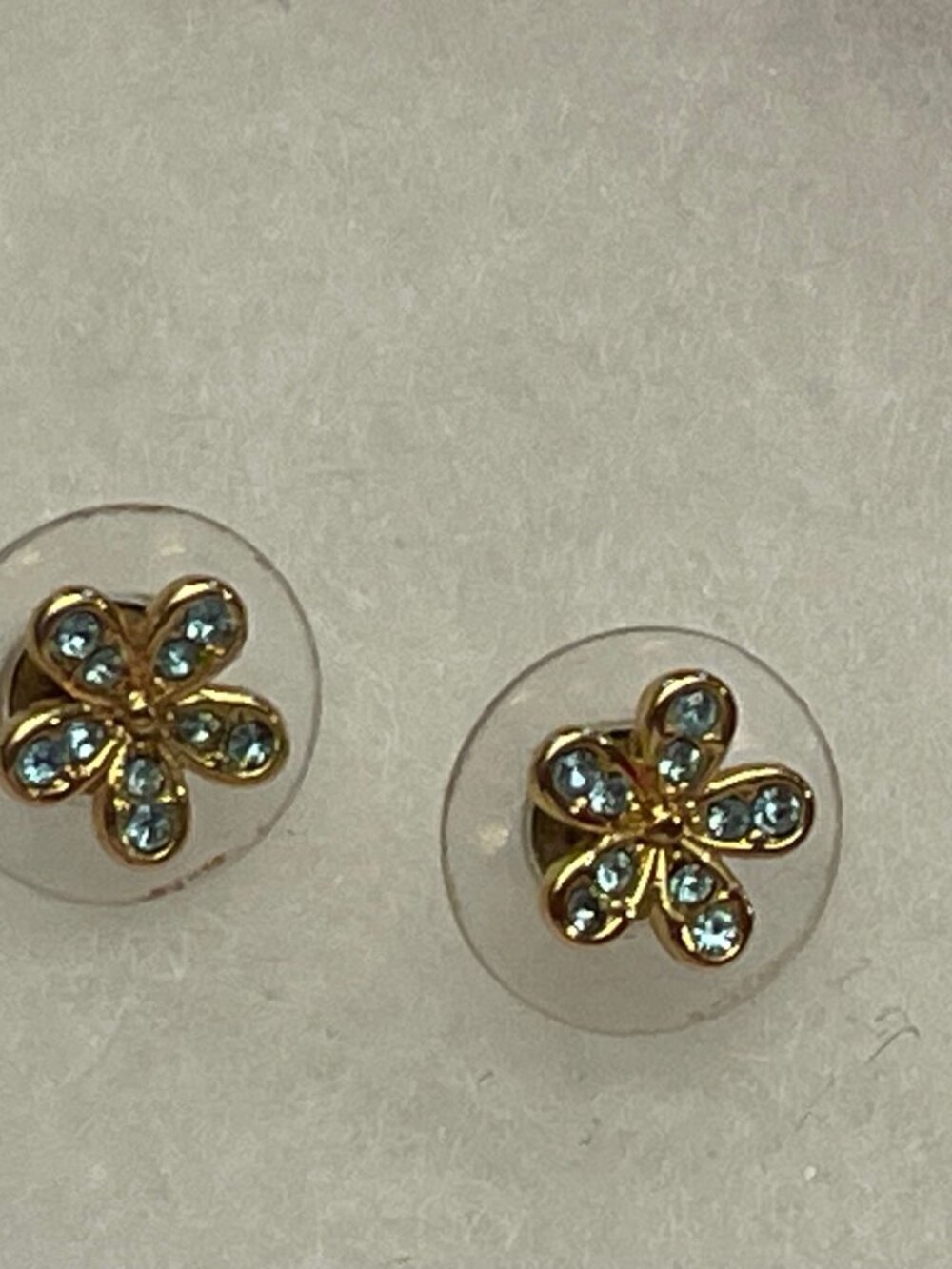 Kate Spade Small Floral Studs with Blue Stones